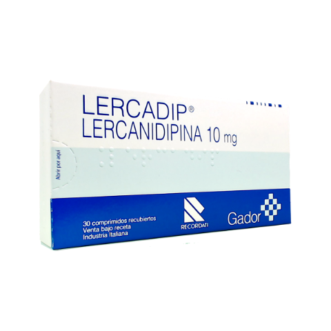 Lercadip Lercanidipina 10 mg Gador Caja x 30 Comprimidos