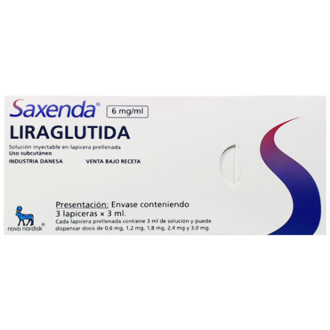 Saxenda Liraglutida 6 mg/ml Novo Nordisk 3 Lapiceras x 3 ml