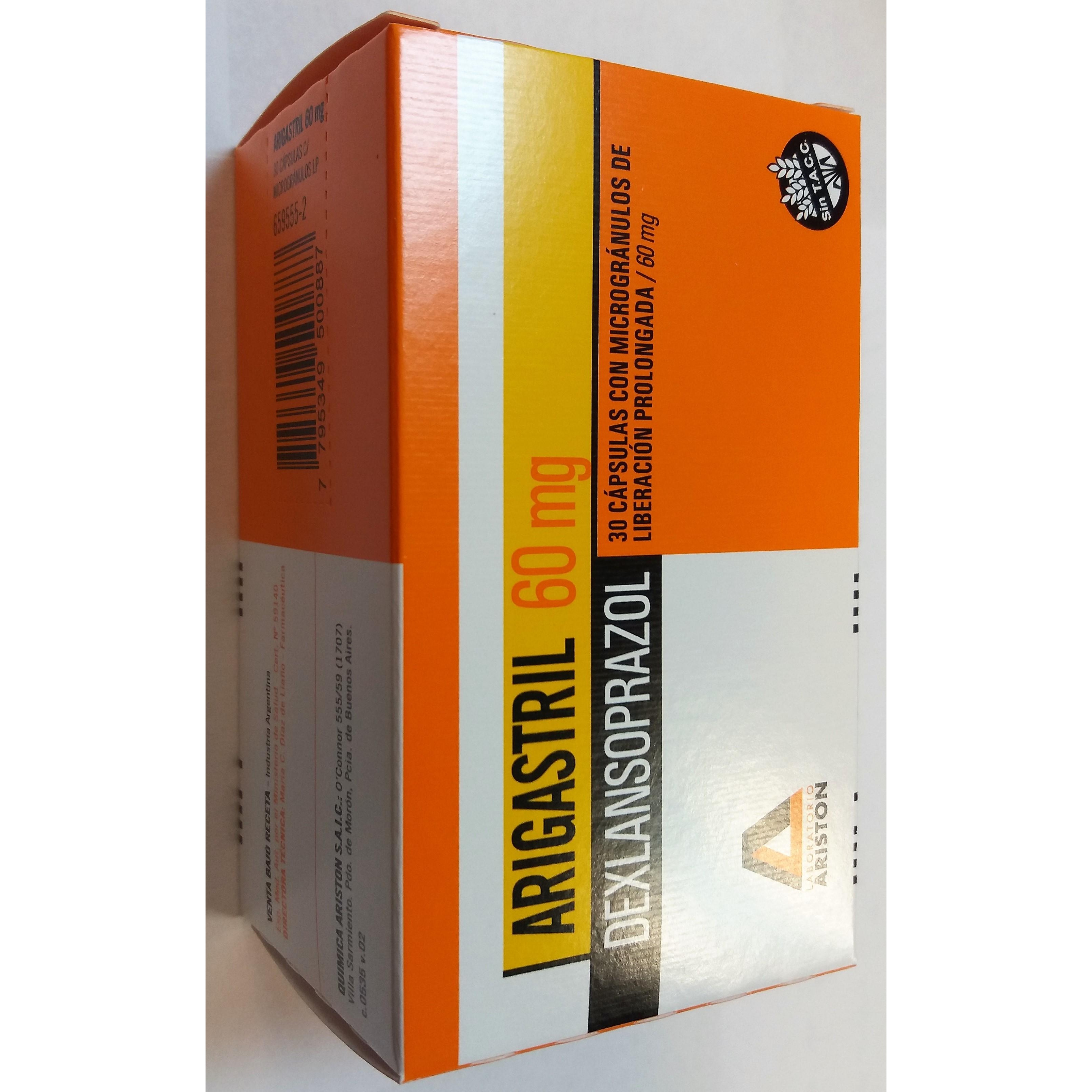 Dexlansoprazol 60 mg Arigastril Ariston Caja x 30 Cásulas
