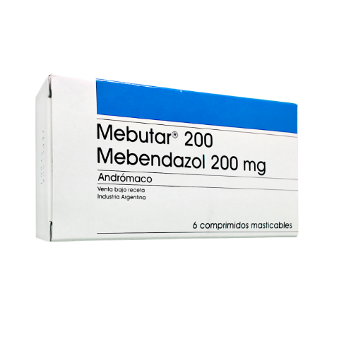 Mebutar Mebendazol 100 mg Andrómaco Caja x 6 Comprimidos