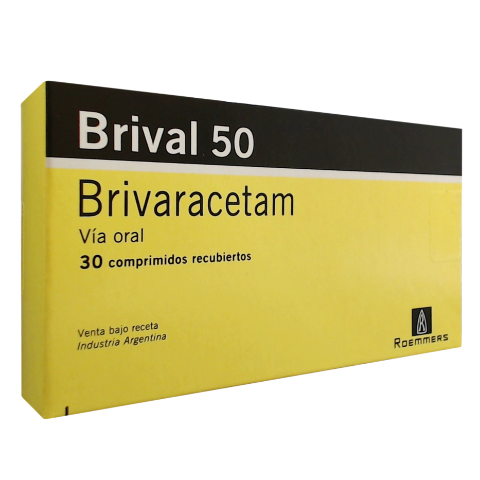 Brival Brivaracetam 50 mg Roemmers Caja x 30 Comprimidos recubiertos