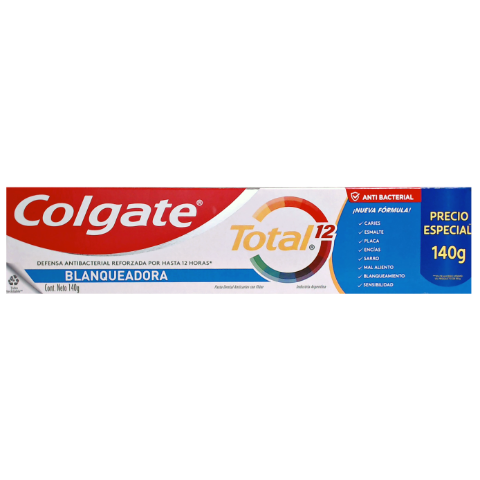 Crema Dental Colgate Total 12 Gel Whitening Tubo x 140 g