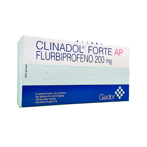 Clinadol Forte Flurbiprofeno 200 mg Gador Caja x 8 Comprimidos