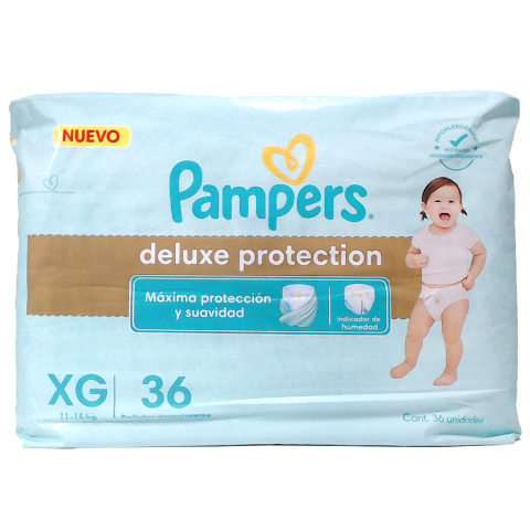 Pañales Pampers Deluxe Protection Talla XG x 36 und