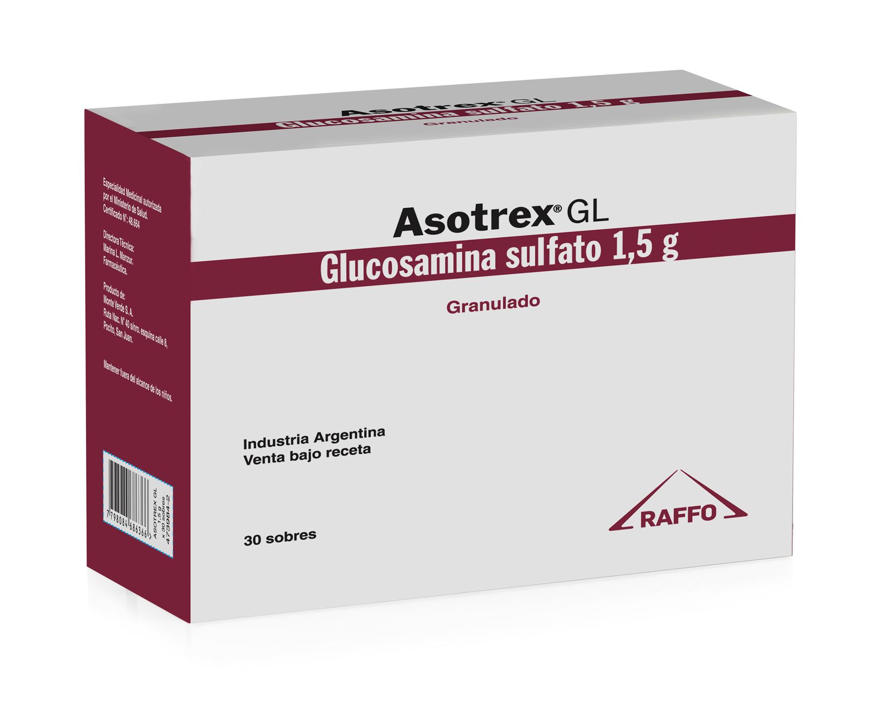 Asotrex Sulfato Glucosamina 1,5 g Monte Verde 30 Sobres x 3,95 g