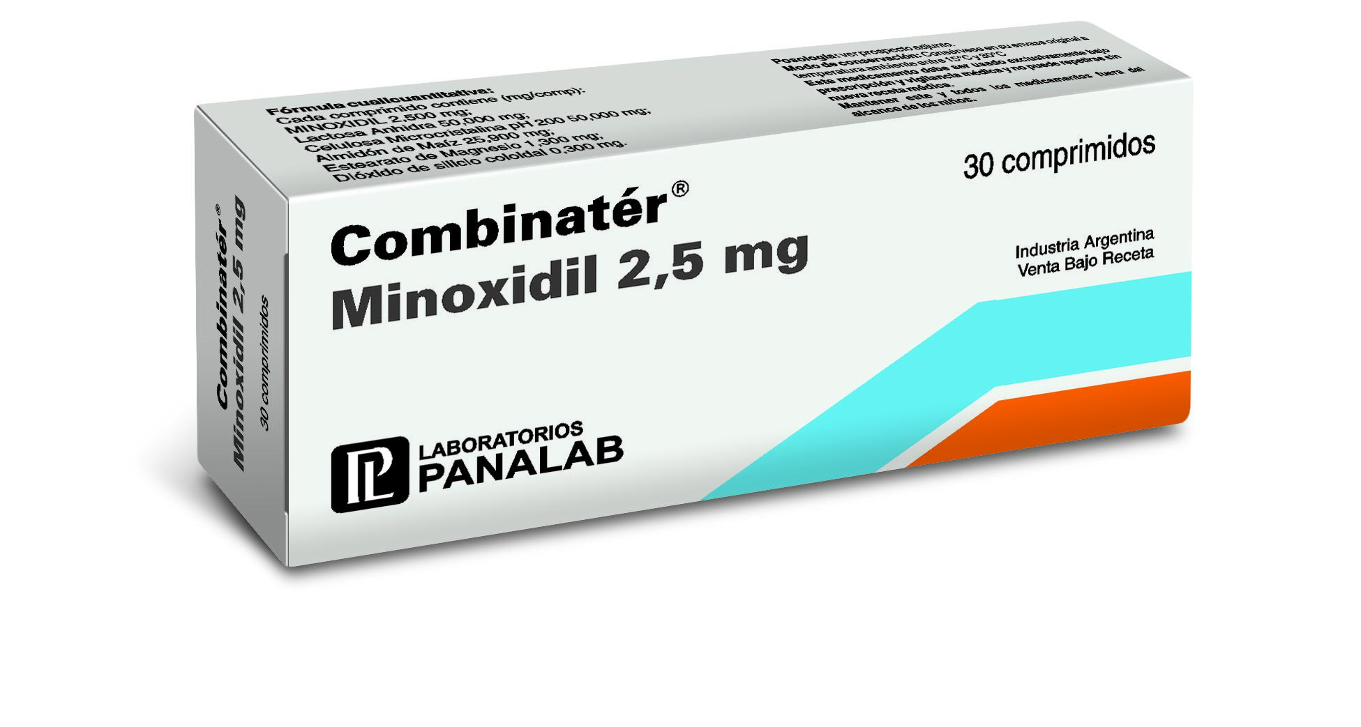 Combinater Minoxidil 2% Panalab Caja x 30 Comprimidos